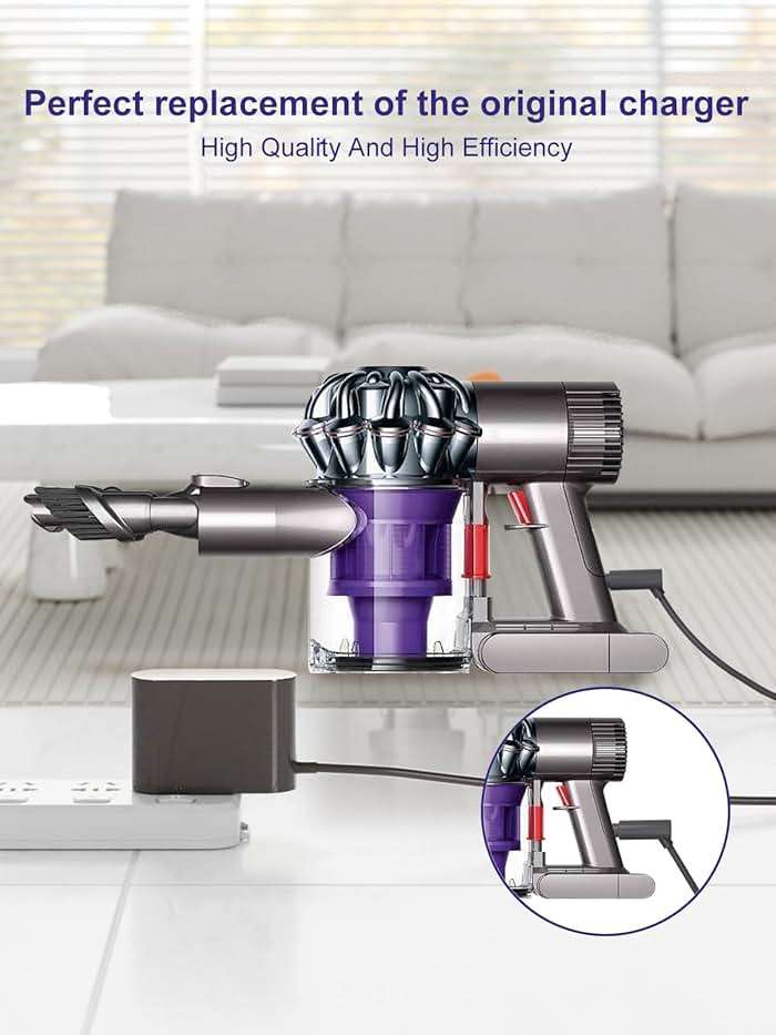 26.1V Cordless Vacuum Cleaner Charger Compatible with Dyson V8 V7 V6 SV04 SV03 DC59 DC58 DC62,Absolute Animal Motorhead Replacement for 26.1V 0.78A 967813-02 205720-02 209468-01 209568-01 AC Adapter - Image 4