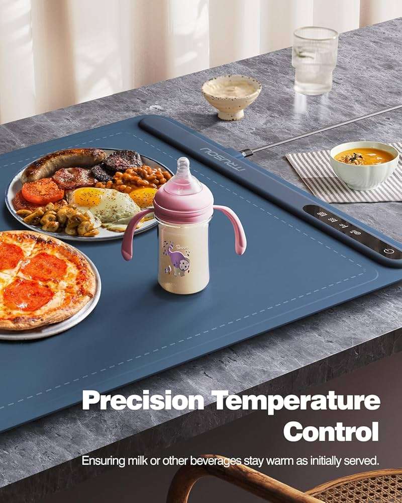 Warming Mat for Food (24"x16") - iTRUSOU 3-Year Classic Electric Warming Tray with 3-Level Temp Control, Rapid Heating 250W Energy-Saving - Rollable Large Food Warming Mat for Parties & Buffet - Image 8
