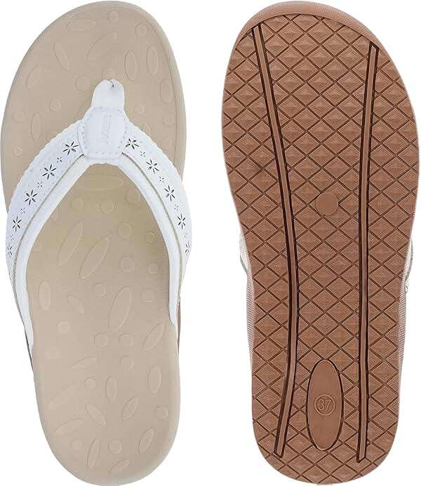 Joomra Women's Flip Flops Arch Support Orthotic Toe Post Thong Sandals - Image 2