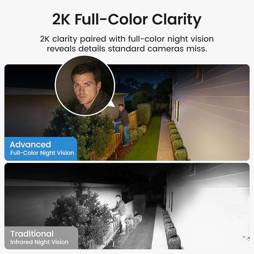 aosu Security Cameras Outdoor Wireless, 4 Cam-Kit, No Subscription Required, Solar-Powered, Home Security Cameras System with 360° Pan & Tilt, Auto Tracking, 2K Color Night Vision, Easy Setup - Image 5