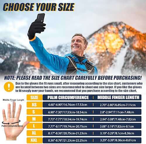 Pixel Panda Winter Gloves for Men Women Warm Touchscreen Gloves for Cold Weather for Cycling, Driving, Running, Hiking, Work - Image 6