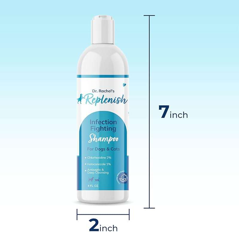 Replenish Anti Itch Dog Shampoo - Medicated Antiseptic Shampoo for Skin Irritation Treatment & Itchy Skin Relief - Dr. Rachel’s Chlorhexidine Dog Shampoo for Yeast with Cucumber Melon Scent - 8 oz - Image 9