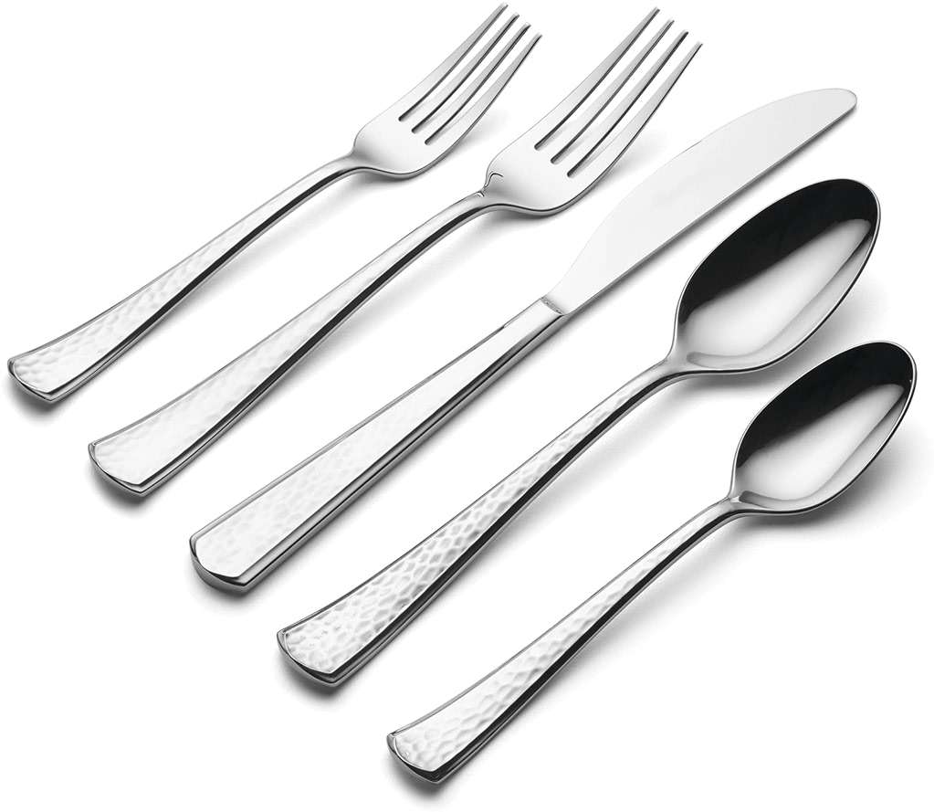 Oneida Silverware Set, Etta 20 Piece Everyday Flatware Set, Service For 4, 18/0 Stainless Steel, Dishwasher Safe, Flatware Cutlery Sets, Kitchen Utensils Sets, Knives Spoons & Forks(Silver, 20 Pieces) - Image 4