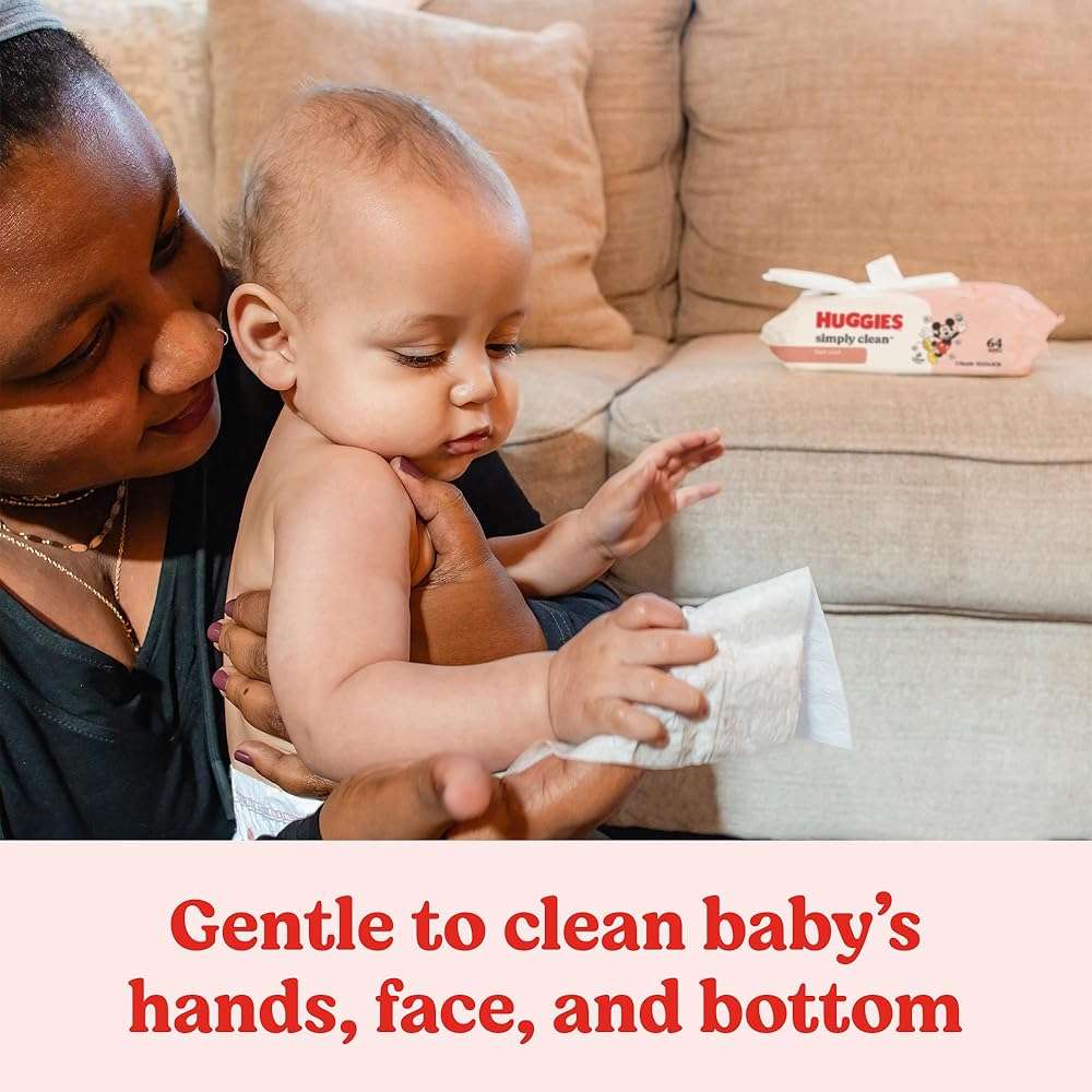 Huggies Simply Clean Fresh Scent Baby Wipes, 3 Flip-Top Packs of 64 (192 Wipes Total), Packaging May Vary - Image 7