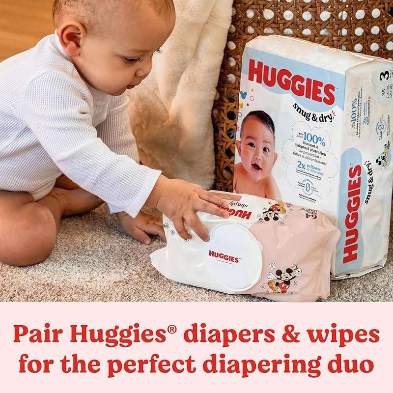 Huggies Simply Clean Fresh Scent Baby Wipes, 3 Flip-Top Packs of 64 (192 Wipes Total), Packaging May Vary - Image 8