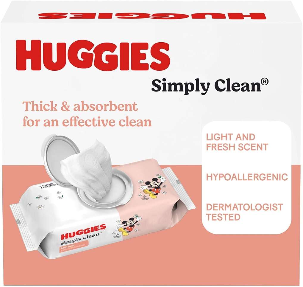 Huggies Simply Clean Fresh Scent Baby Wipes, 3 Flip-Top Packs of 64 (192 Wipes Total), Packaging May Vary - Image 9