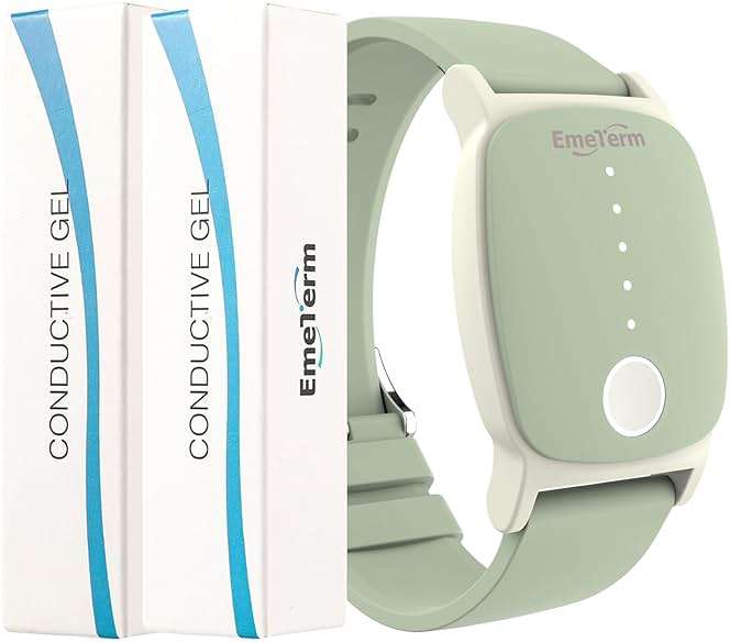 EmeTerm Explore FDA-cleared Anti-Nausea Wristband IP67 Waterproof Morning Motion Travel Sickness Relief Classic Strap Design (Mint Green-Extra 2pack Conductive Gel) - Image 1