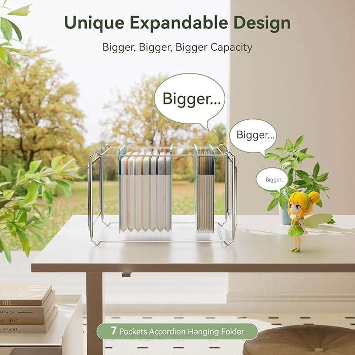 EcoStash Wheat Straw Expanding Hanging File Folders, 3 Color File Organizer, 1.2" Accordion Pockets, Large Capacity, Letter Size for Filing Cabinet, 100% BPA Free, Return to Nature, Healthy Living - Image 5