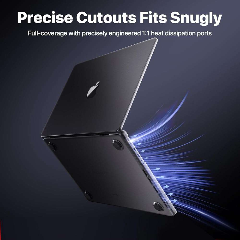 Soonjet Invisible Armor for MacBook Pro 14 inch Case M5 M4 M3 M2 2026-2021 | 100% Color Match, Matte Space Black Clear, Protective Hard Shell Laptop Cover, Ultra Thin, Anti Crack Fingerprint Scratch - Image 7