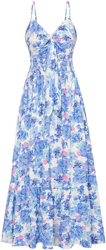 GRACE KARIN Womens Summer Floral Maxi Dresses 2026 Long Flowy Boho Dress Beach Vacation Sundresses Casual Clothes with Pocket - Image 1