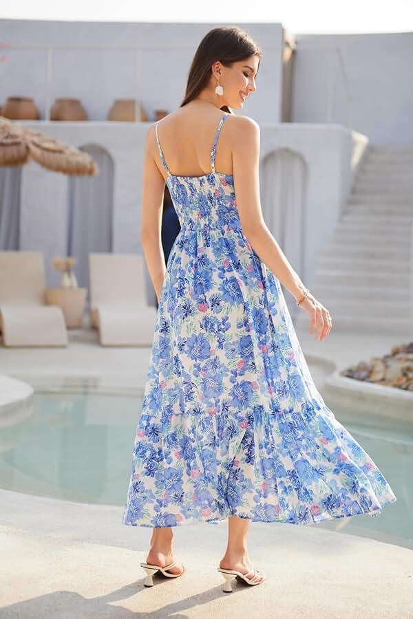 GRACE KARIN Womens Summer Floral Maxi Dresses 2026 Long Flowy Boho Dress Beach Vacation Sundresses Casual Clothes with Pocket - Image 6