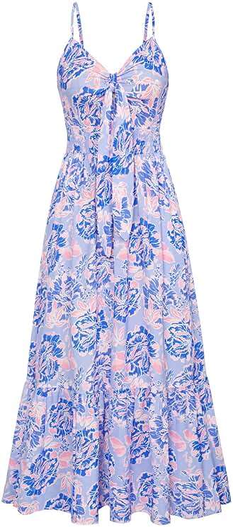 GRACE KARIN Womens Summer Floral Maxi Dresses 2026 Long Flowy Boho Dress Beach Vacation Sundresses Casual Clothes with Pocket - Image 1