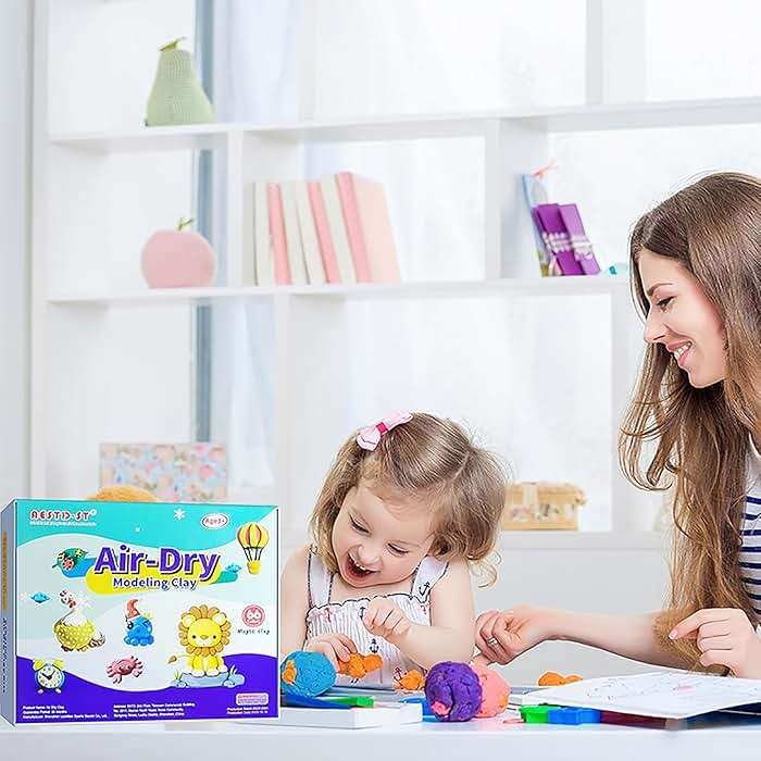 Aestd-ST Air Dry Clay 66 Colors, Modeling Clay for Kids, DIY Magic Clay, Molding Clay Kit with Sculpting Tools, Non-Sticky Soft and Super Light, Arts and Crafts Gift for Boys Girls Kids - Image 2