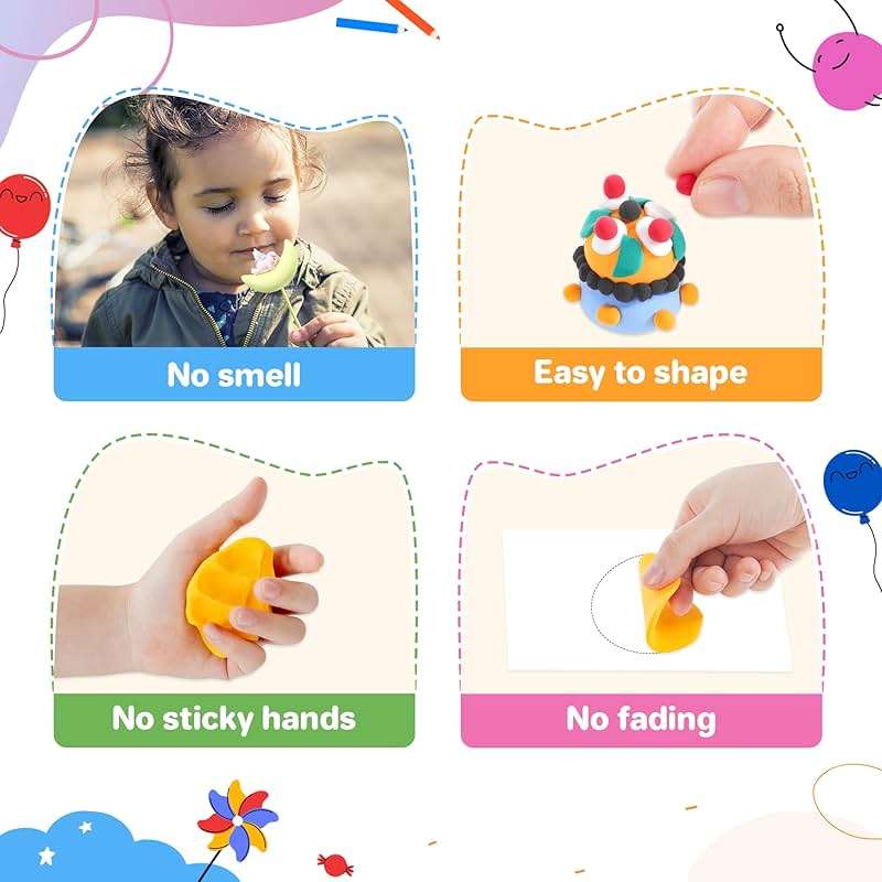Aestd-ST Air Dry Clay 66 Colors, Modeling Clay for Kids, DIY Magic Clay, Molding Clay Kit with Sculpting Tools, Non-Sticky Soft and Super Light, Arts and Crafts Gift for Boys Girls Kids - Image 4