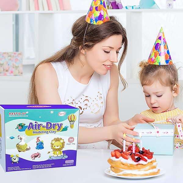 Aestd-ST Air Dry Clay 66 Colors, Modeling Clay for Kids, DIY Magic Clay, Molding Clay Kit with Sculpting Tools, Non-Sticky Soft and Super Light, Arts and Crafts Gift for Boys Girls Kids - Image 6
