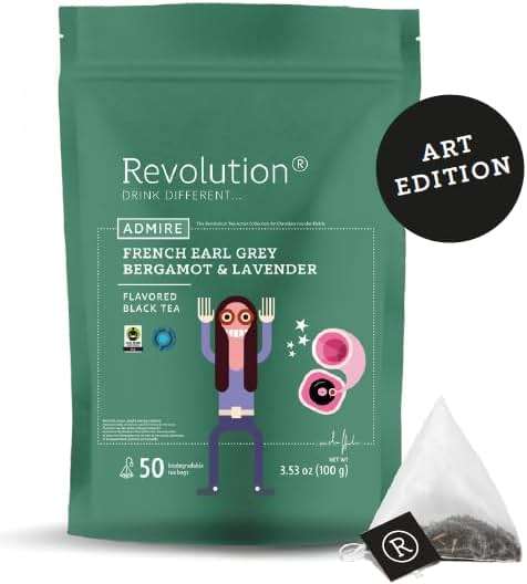 REVOLUTION TEA® Earl Grey Lavender [THE ORIGINAL] – French Earl Grey Bergamot & Lavender – Premium Full Leaf Tea – Biodegradable Infuser Tea Bags – Flavored Black Tea – 50 Bags - Image 2