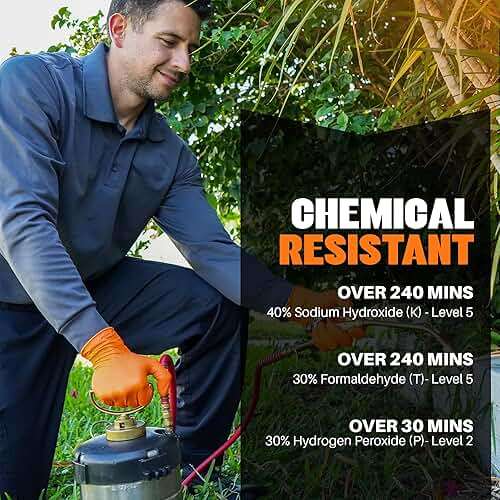 GRIPXX Herkules Grip Heavy Duty 8Mil Orange Nitrile Gloves,3D Raised Diamond Texture-Latex & Powder Free-Industrial, Mechanic (10, X-Large) - Image 5