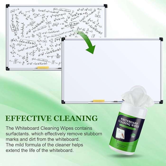 Threlaco 3 Pack Dry Erase Wipes 300 Pcs Whiteboard Cleaning Wipes Wet Whiteboard Cleaner Classroom Teacher Supplies, 100 Pcs Per Canister - Image 5