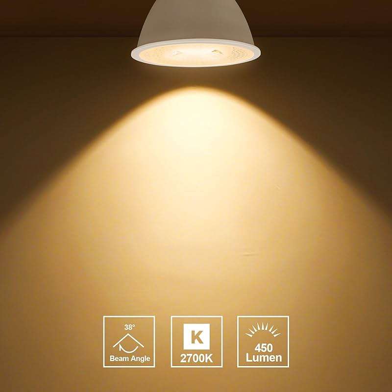 GEPLAD 12 Pack MR16 LED Bulb 50W Halogen Equivalent, 5W 2700K Warm White, 450 Lumens,GU5.3 Bi-Pin Base, 38 Degree Spot Lighting for Indoor/Outdoor Landscape Track Bulbs-Not Dimmable AC/DC 12V - Image 2