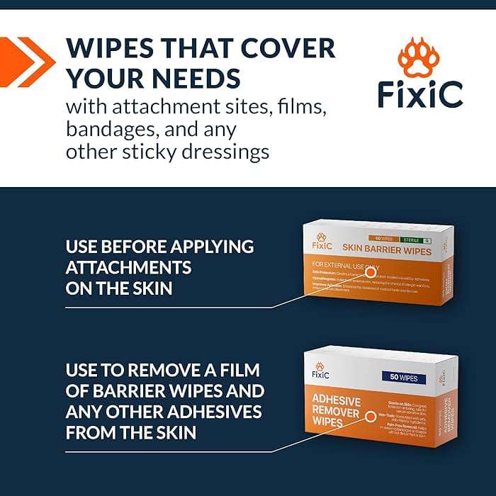 Fixic Adhesive Remover Wipes - 50 PCS - Premium Adhesive Removal Wipes - Large Adhesive Tape Remover Pads with Aloe - The Best Adhesive Remover for Skin from Bandages, Tapes, and Ostomy Adhesives! - Image 7