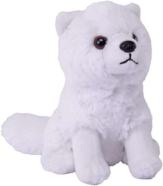 Wild Republic Pocketkins Eco Arctic Fox, Stuffed Animal, 5 Inches, Plush Toy, Made from Recycled Materials, Eco Friendly - Image 1