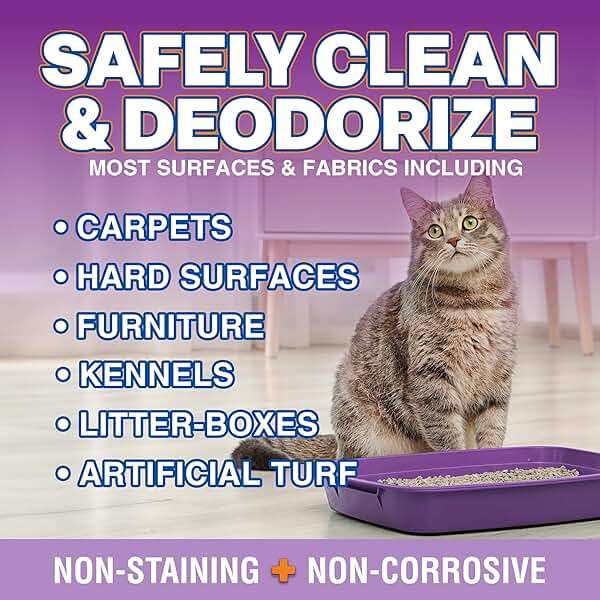 OdorPet Pet Stain Remover and Odor Eliminator - 16 Oz Ready To Use Spray, Non Staining, Professional Strength, Lavender Scent by Alpha Tech Pet - Image 4