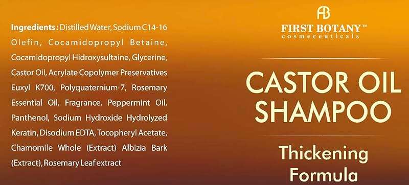 Castor Oil Shampoo and Conditioner - An Anti Hair Loss Set Thickening formula For Hair Regrowth, Anti Thinning Sulfate Free For Men & Women Anti Dandruff Treatment - 16 oz - Image 6