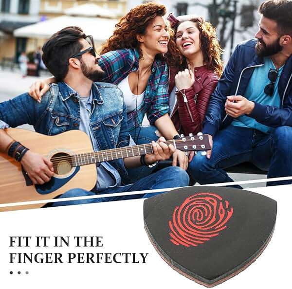 Toyvian 3 Pcs 1 Set Leather Picks Metal Guitar Bass Pick Electric Guitar Picks Multipurpose Ukelele Electric Guitar Accessories Leather Guitar Plectrums Skin Ukulele Replace - Image 2