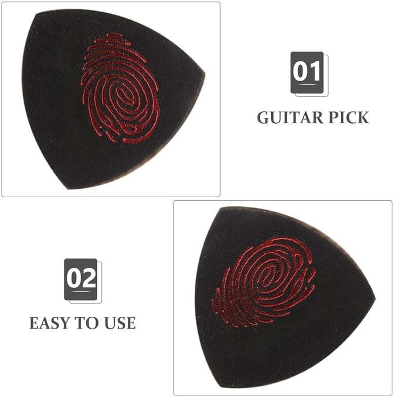 Toyvian 3 Pcs 1 Set Leather Picks Metal Guitar Bass Pick Electric Guitar Picks Multipurpose Ukelele Electric Guitar Accessories Leather Guitar Plectrums Skin Ukulele Replace - Image 3