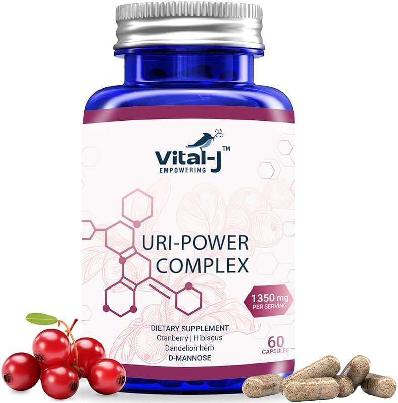 4-IN-1 URI POWER COMPLEX 1350mg - D Mannose, Cranberry, Hibiscus, and Dandelion Herb - Naturally Cleanse the Bladder and Urinary Tract 60 capsules – Specialized Approach for UTI Avoidance - Image 1