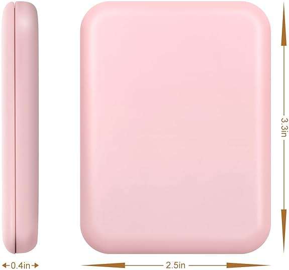 Kakuje Compact Mirror, 1X/3X Magnification LED Pocket Mirror with Nternal BIattery, Mini Mirror for Purse, Pocket,Travel and Present (Pink) - Image 2