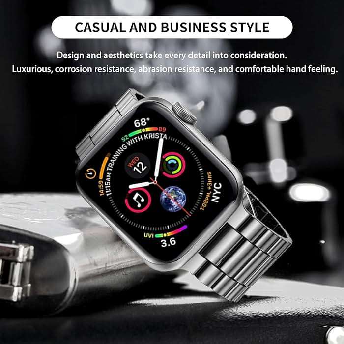 REASDEN Stainless Steel Band and Case Compatible With Apple Watch Iwatch Ultra Series 11 10 9 8 7 6 5 4 3 2 1 SE 49mm 45mm 46mm 44mm 42mm 41mm 40mm 38mm,Men Women Classic Classy Metal Business - Image 8