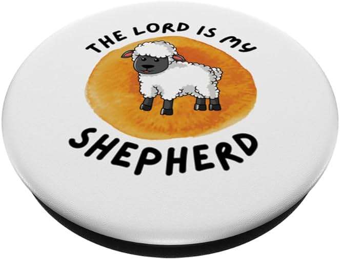 Psalm 23 For Kids Cute Sheep The Lord Is My Shepherd Bible PopSockets Standard PopGrip - Image 2