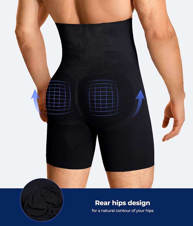TAILONG Mens Shapewear Tummy Control Underwear Compression Shorts Slimming Body Shaper Leg Boxer Briefs - Image 3