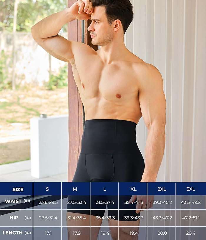 TAILONG Mens Shapewear Tummy Control Underwear Compression Shorts Slimming Body Shaper Leg Boxer Briefs - Image 6