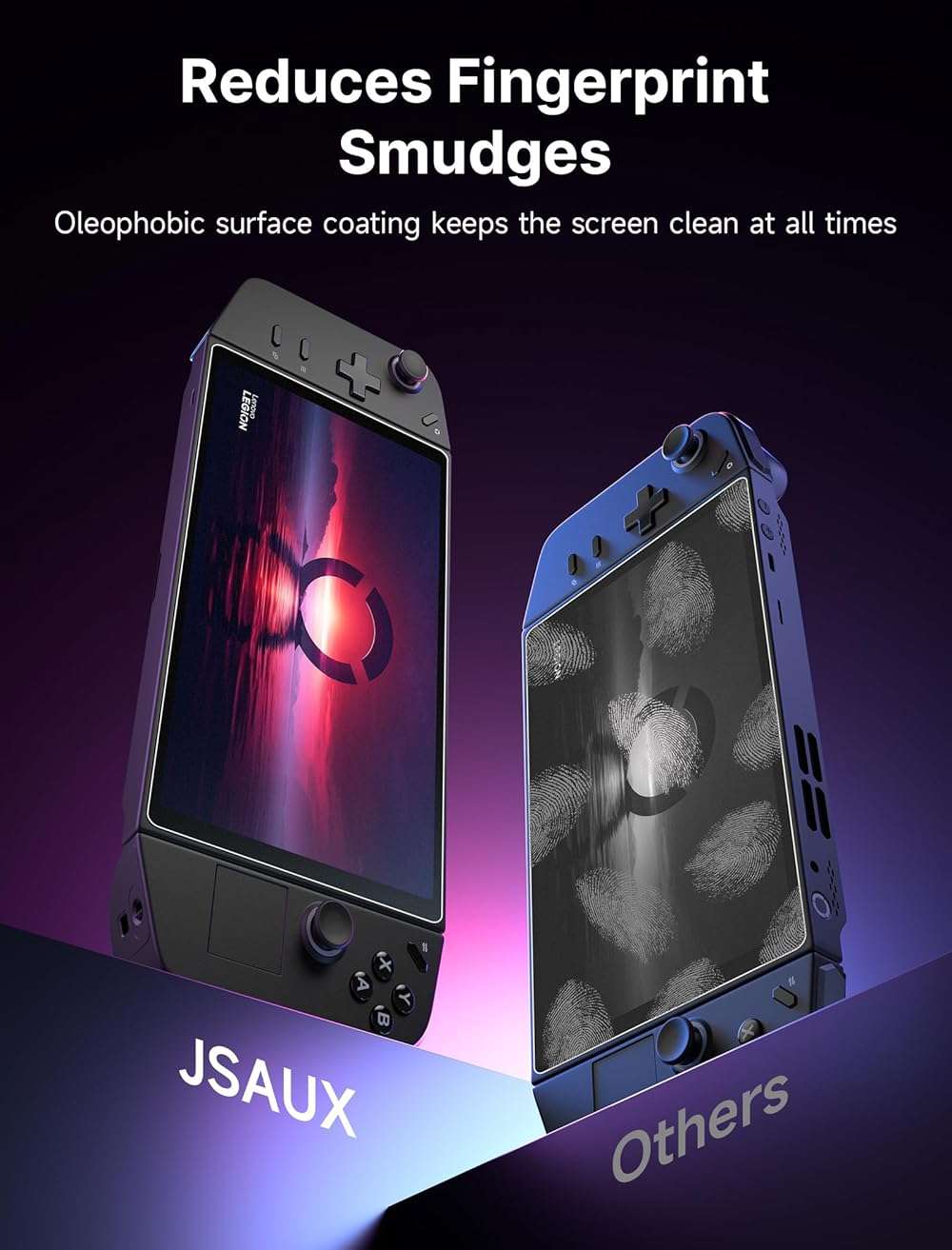 JSAUX 2-Pack Screen Protector for Legion Go, Anti Glare Screen Protector 9H Hardness Edge-to-Edge Scratch Resistant Matte Tempered Glass Compatible with Lenovo Legion Go - Image 7