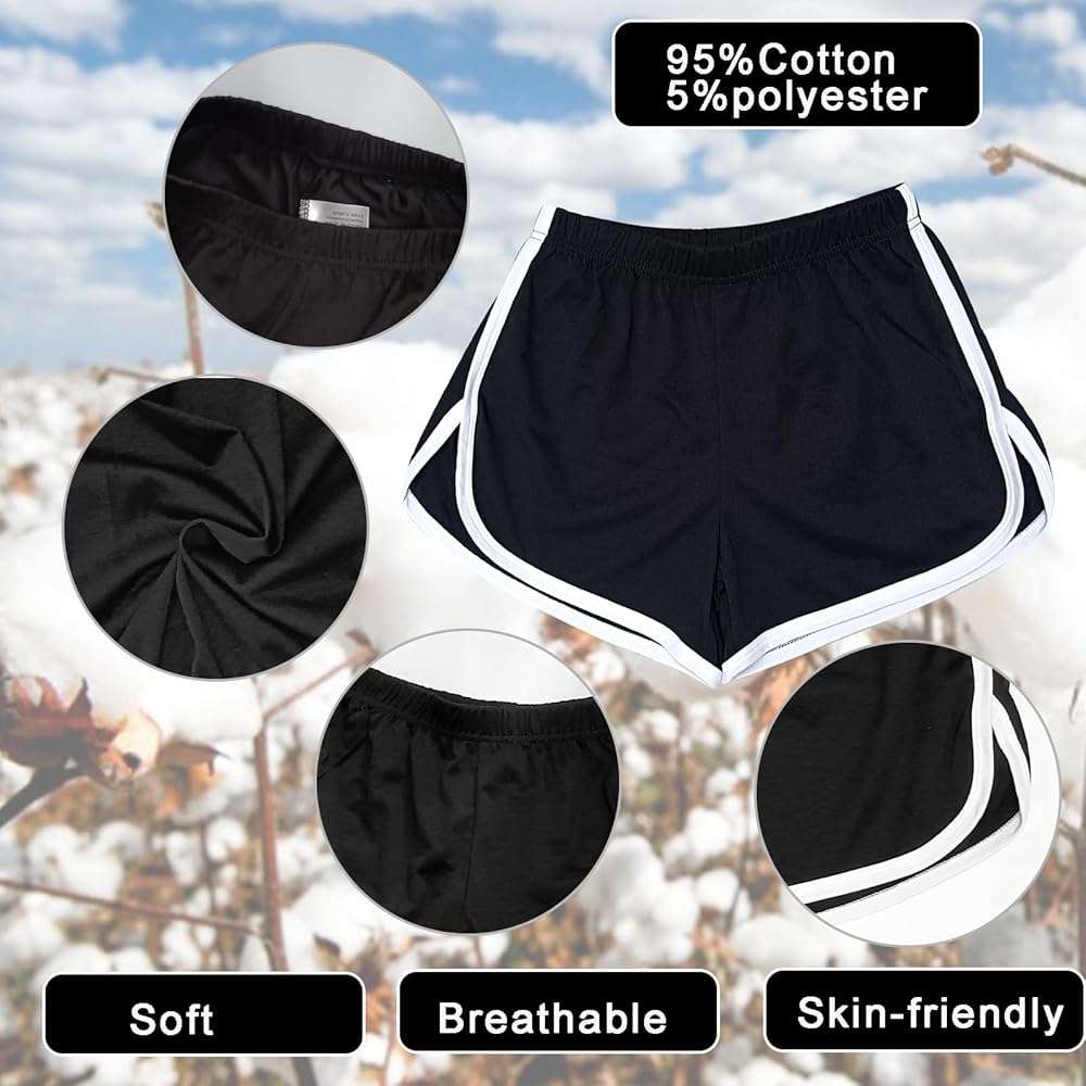 Cameway 4 Pack Women's Cotton Yoga Dance Short Pants Summer Athletic Cycling Hiking Sports Shorts - Image 5
