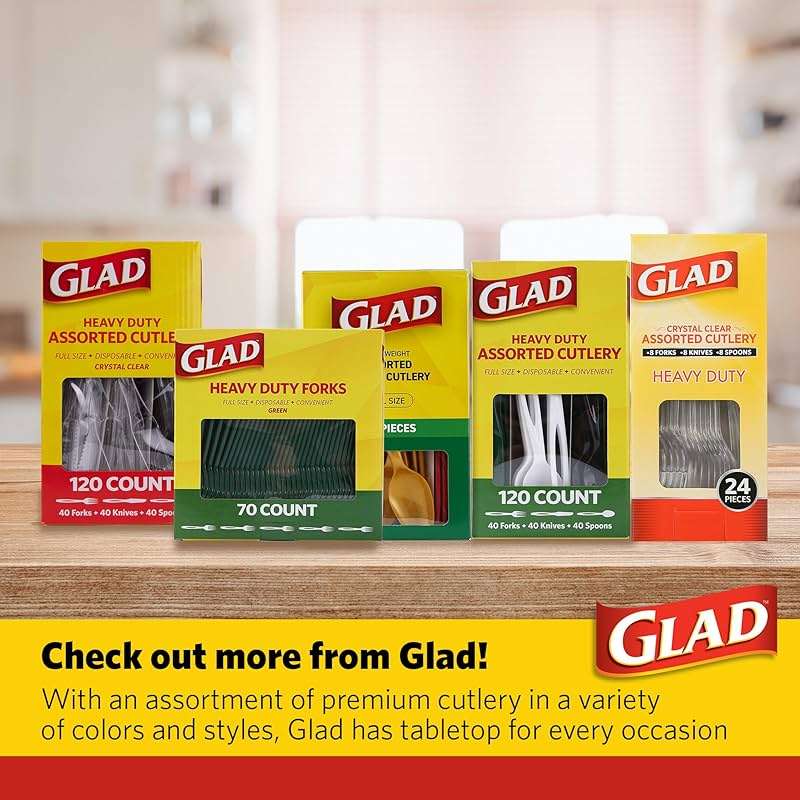 Glad Clear Plastic Spoons, Sturdy Disposable Plastic Cutlery for Parties, Events, Outdoor Meals, and Everyday Use, Clear Neutral Design Fits Any Table Setting, 24 Count - Image 6