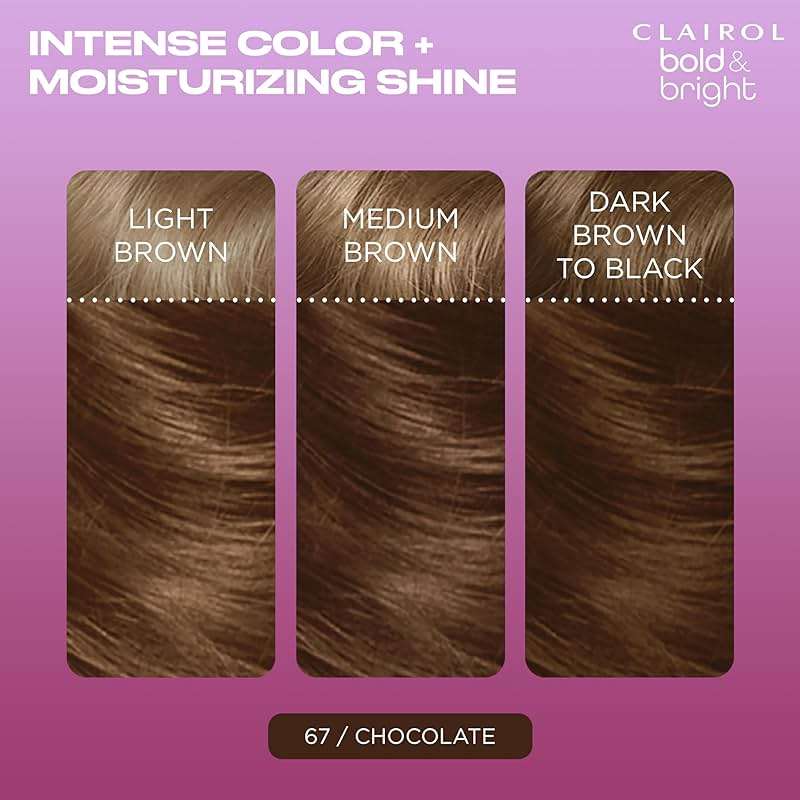 Clairol Bold & Bright Permanent Hair Dye, 67 Chocolate Hair Color | Intense Vibrancy + Moisturizing Shine | Includes Color Boost Glaze to Amplify Color Anytime | Pack of 1 - Image 4