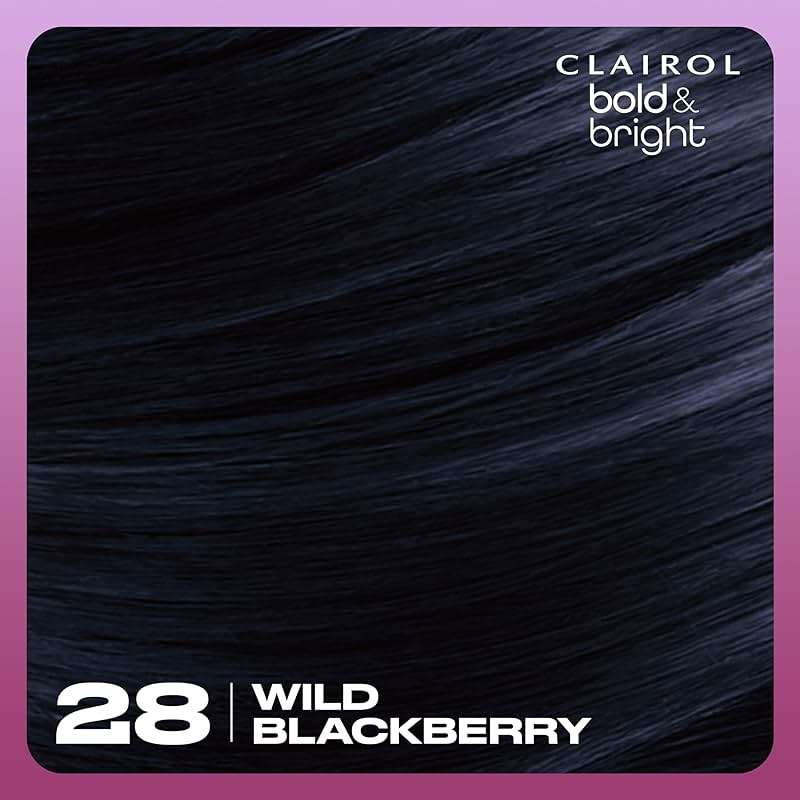 Clairol Bold & Bright Permanent Hair Dye, 28 Wild Blackberry Hair Color | Intense Vibrancy + Moisturizing Shine | Includes Color Boost Glaze to Amplify Color Anytime | Pack of 1 - Image 9