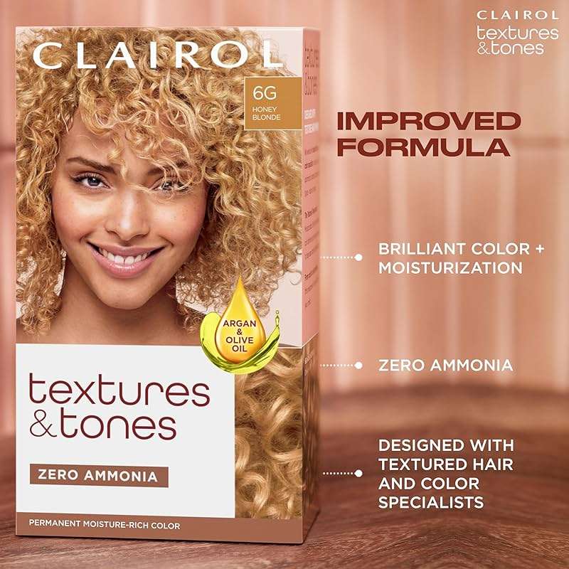 Clairol Textures & Tones Permanent Hair Dye, 1N Natural Black Hair Color | Ammonia-Free | Moisture-Rich Formula with Argan, and Olive Oil for Brilliant Shine | Pack of 1 - Image 5