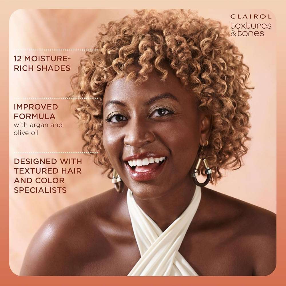Clairol Textures & Tones Permanent Hair Dye, 1N Natural Black Hair Color | Ammonia-Free | Moisture-Rich Formula with Argan, and Olive Oil for Brilliant Shine | Pack of 1 - Image 7
