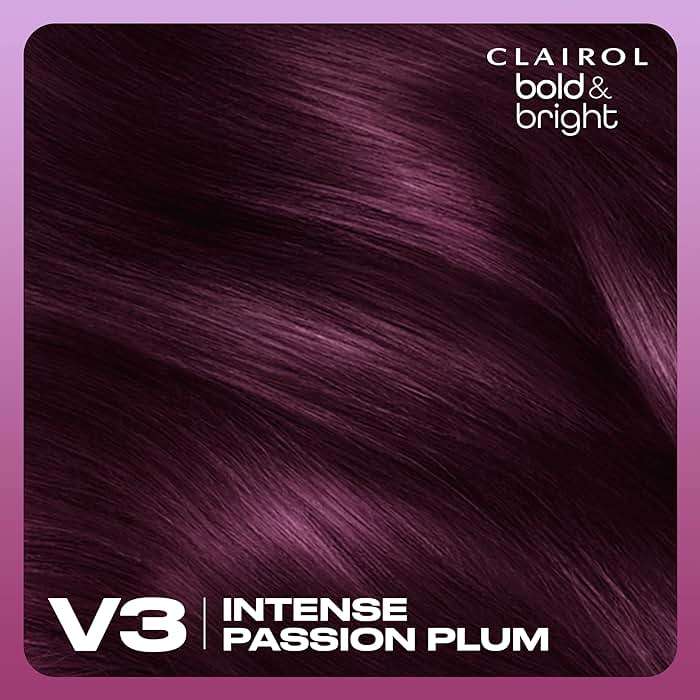 Clairol Bold & Bright Permanent Hair Dye, V3 Intense Passion Plum Hair Color | Intense Vibrancy + Moisturizing Shine | Includes Color Boost Glaze to Amplify Color Anytime | Pack of 1 - Image 9