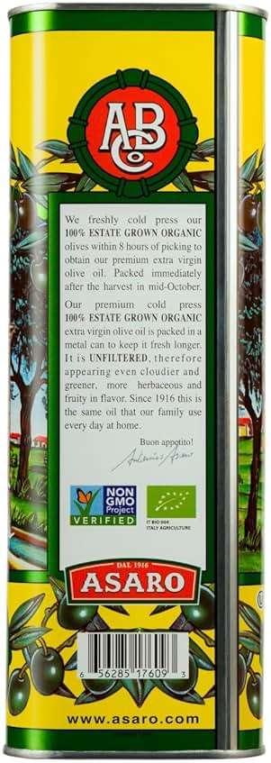 Partanna Organic Unfiltered Extra Virgin Olive Oil - Premium Organic Castelvetrano Oil Harvested in Sicily - Pure Authentic Italian - Monovarietal - Rich in Flavor and Tradition - 101oz (3 liter) Tin - Image 3