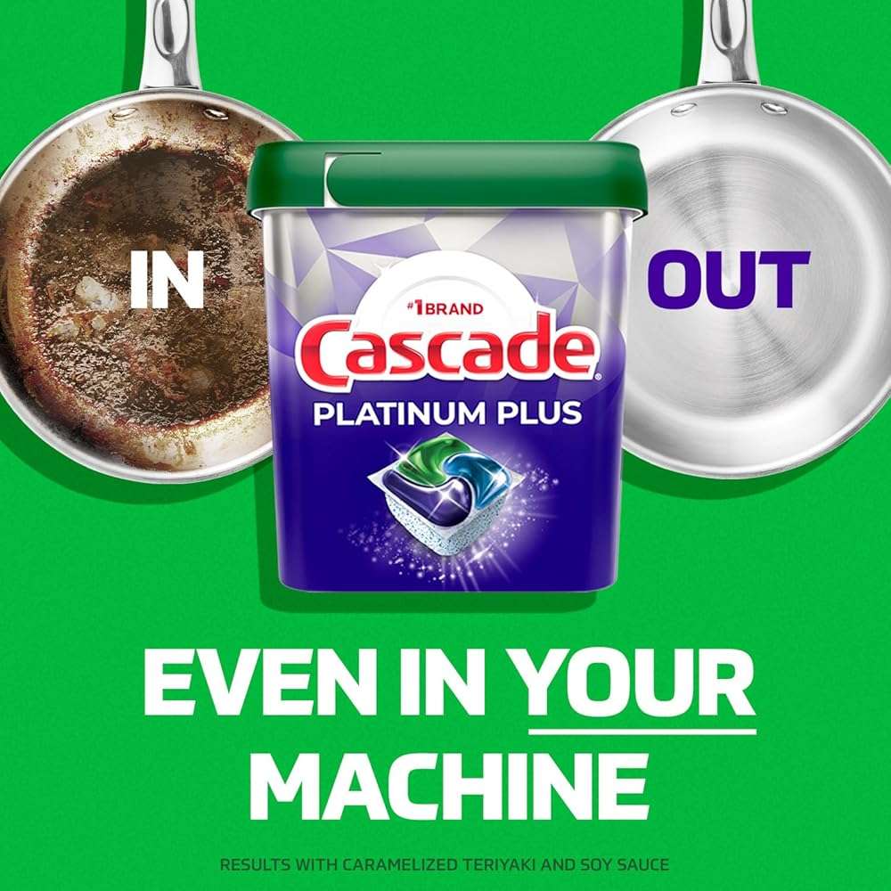 Cascade Platinum Plus Dishwasher Pods, Dishwasher Detergent, Dishwasher Soap, Dish Tabs, Dishwashing Tablets, Dish Detergent, Lemon, Actionpacs, 21 Count - Image 3