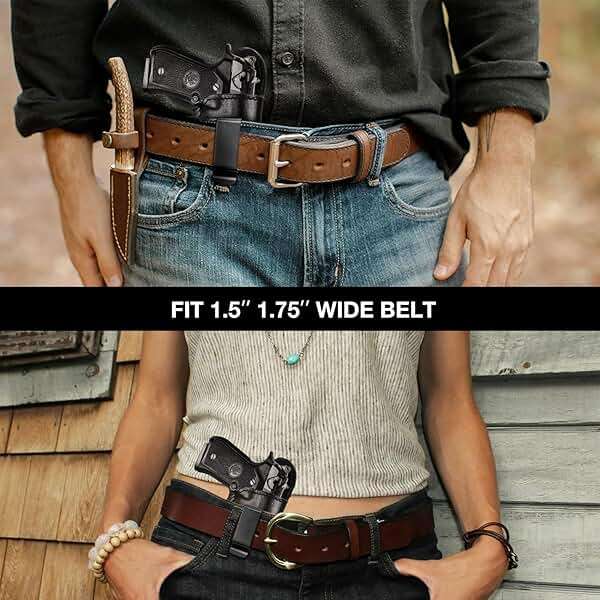 GUN & FLOWER Leather IWB Holster, Inside Waistband Concealed Carry for Beretta 92FS/ Beretta M9, Right Hand, Full Grain Leather Custom Made Holster - Image 3