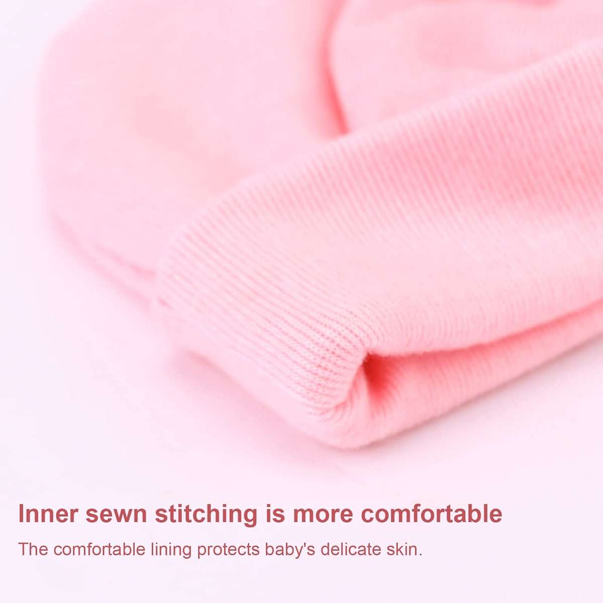Newborn Baby Hats and Mittens Set Infant Bow Beanie Cap Toddler Gloves Newborn Hospital Hats for Baby Boy Girl 0-6 Months - Image 3