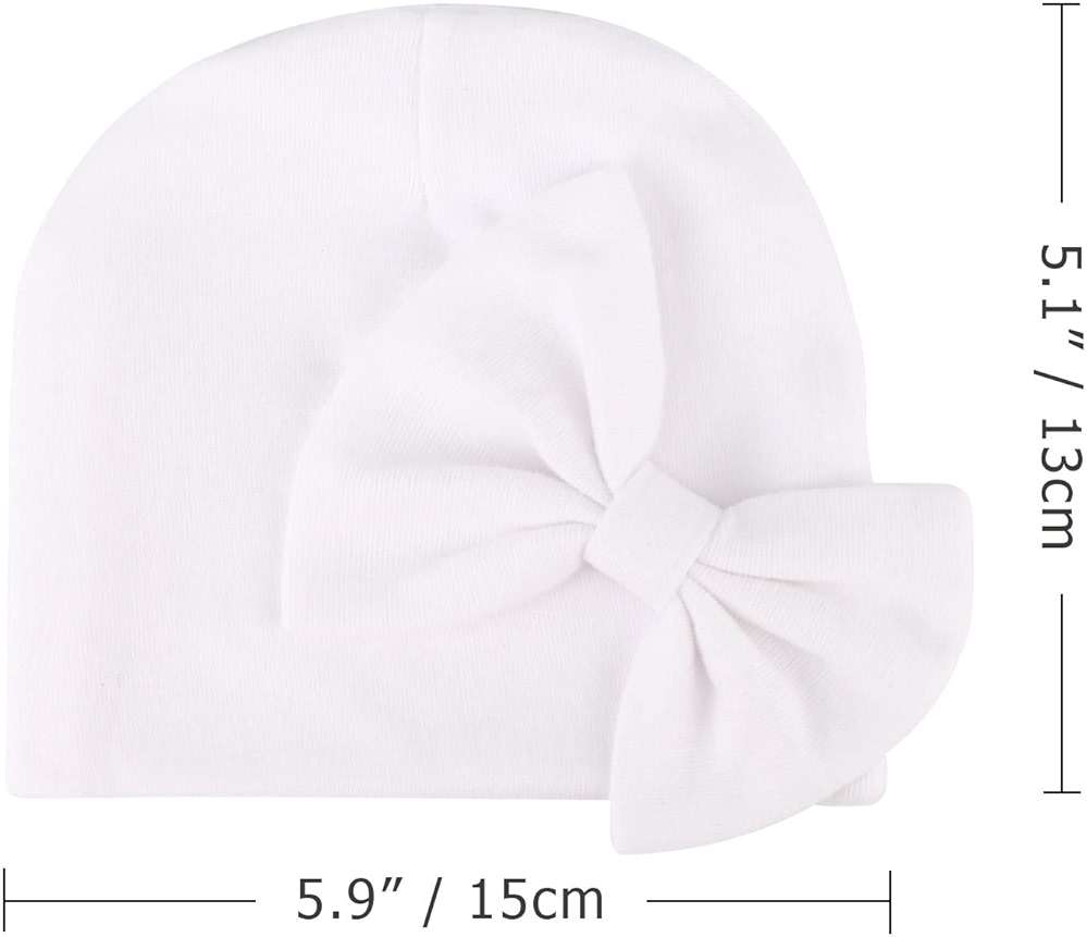 Newborn Baby Hats and Mittens Set Infant Bow Beanie Cap Toddler Gloves Newborn Hospital Hats for Baby Boy Girl 0-6 Months - Image 7