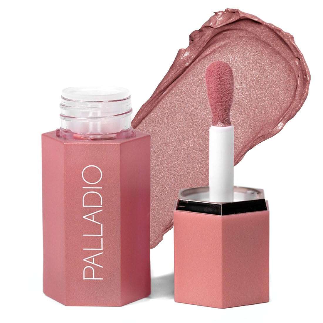 Palladio Liquid Blush for Cheeks & Lips 2-in-1 Makeup Face Blush, Weightless Cream Formula, Smudge Proof Long-Wearing Pigmented Blush, Natural Look Makeup Face Blushes, Shimmer Finish, Dainty - Image 1