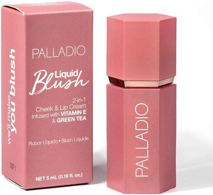 Palladio Liquid Blush for Cheeks & Lips 2-in-1 Makeup Face Blush, Weightless Cream Formula, Smudge Proof Long-Wearing Pigmented Blush, Natural Look Makeup Face Blushes, Shimmer Finish, Dainty - Image 8
